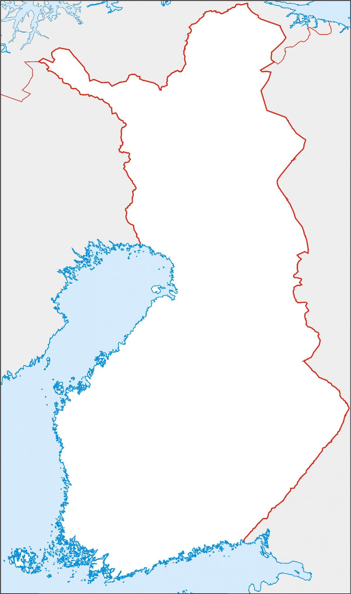 blangkong mapa ng Finland