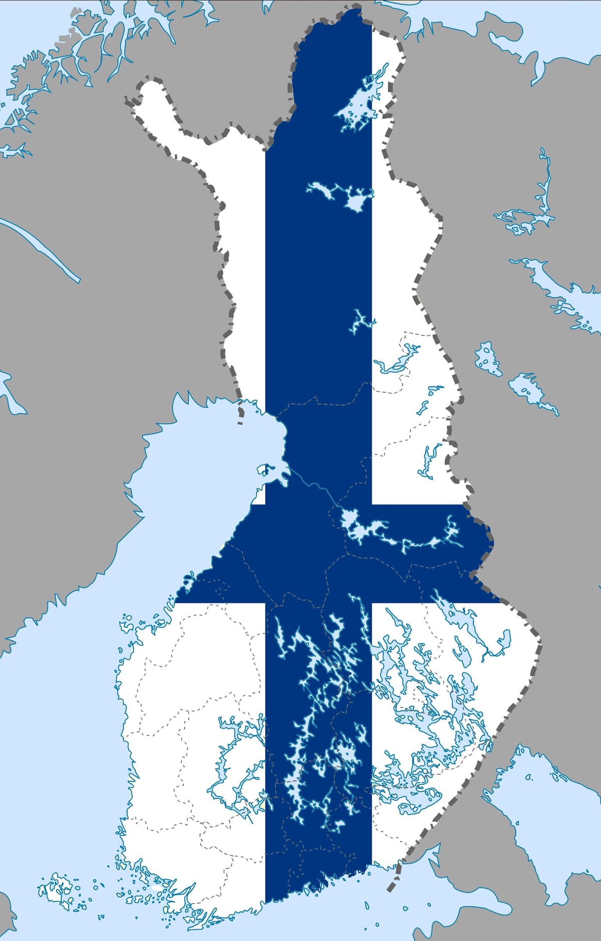 Finland mapa flag