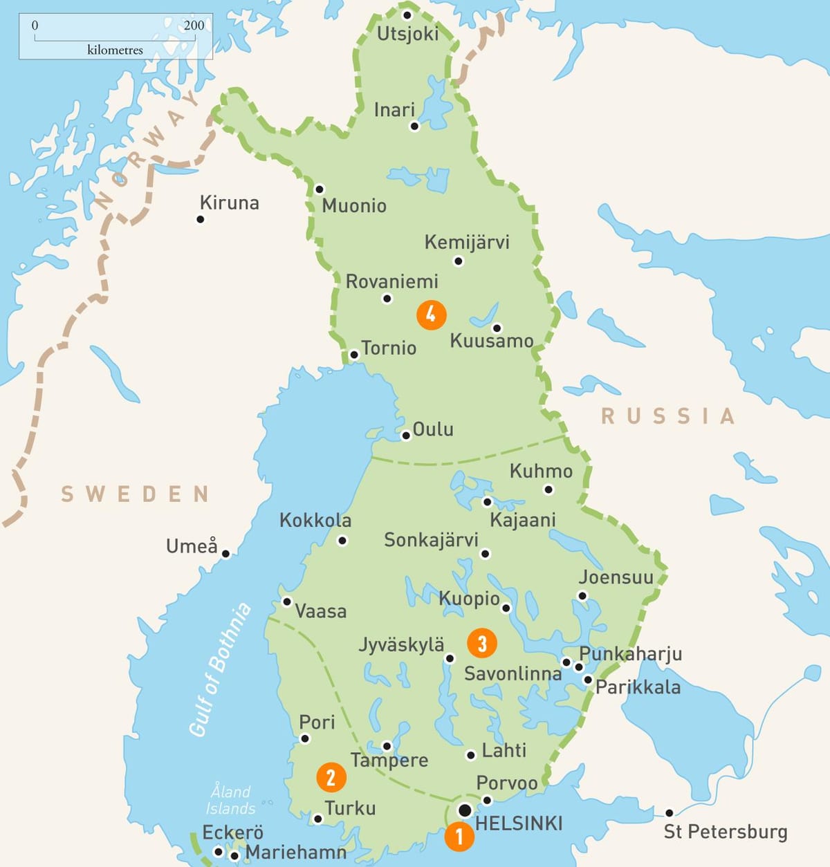 Mapa ng Finland lawa
