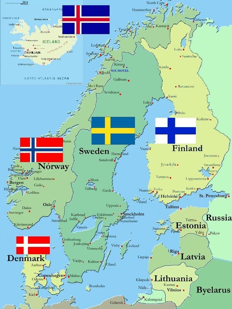 Mapa ng Finland bansa