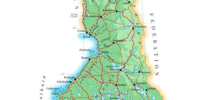 Mapa ng Finland elevation