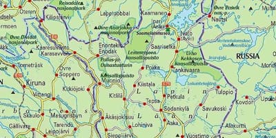 Mapa ng Finland hiking