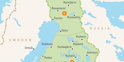 Mapa ng Finland lawa