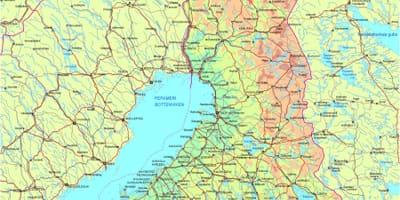Mapa ng Finland kalsada