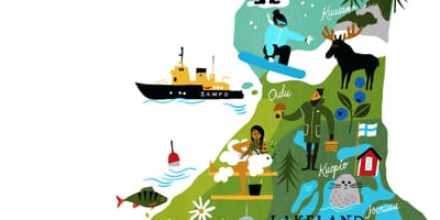 Finland mapa sa paglalakbay