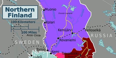 Mapa ng hilagang Finland