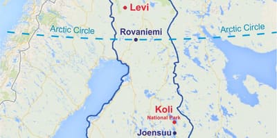 Rovaniemi mapa Finland